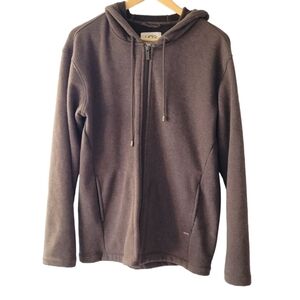 UGG for Men Hooded Zip Front Brown Jacket Size Small Medium Weight